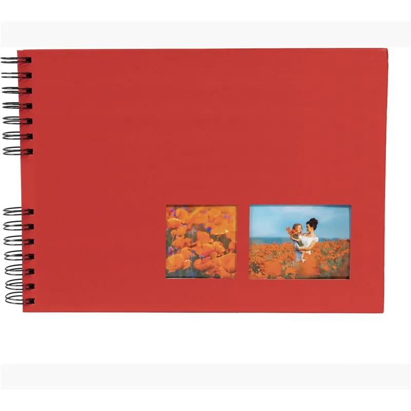 Album photos à spirales MILANO 320 x 220 mm rouge