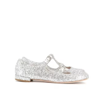 Ballerines 38,5 Miu Miu paillette Argenté