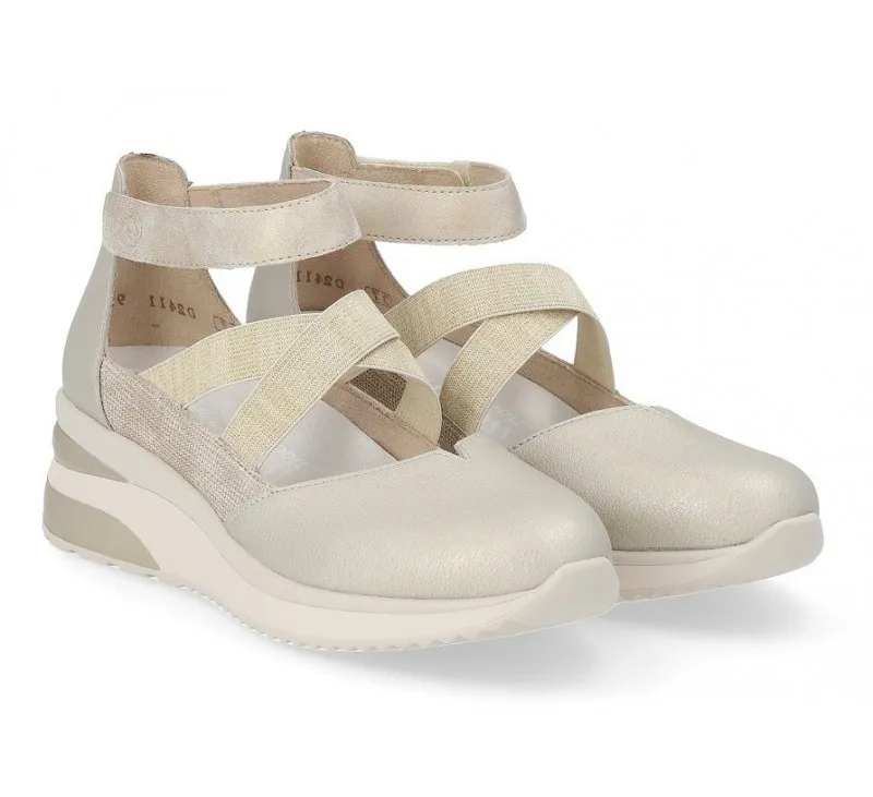 Ballerines compensées  Remonte RIPE D2411-92 Platine