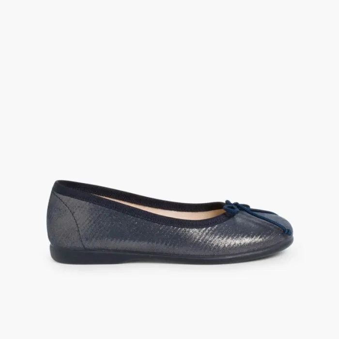 Ballerines Fille et Femme effet brillant