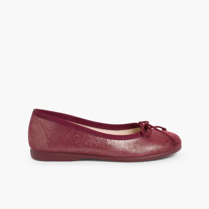 Ballerines Fille et Femme effet brillant