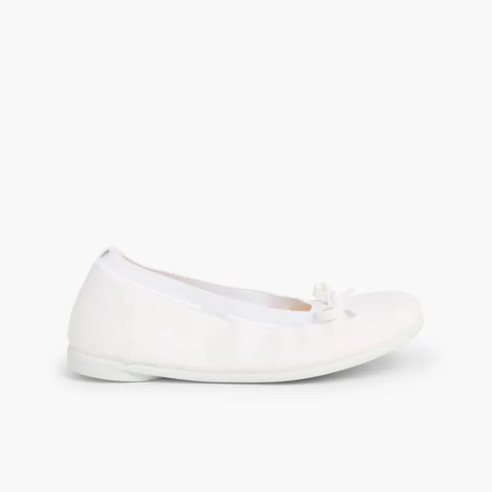 Ballerines pour Fille et Femme avec Élastique et Ruban