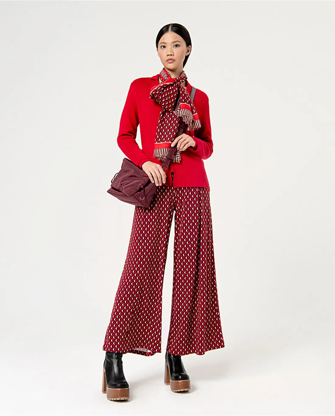 Blazer en tricot extensible Rouge