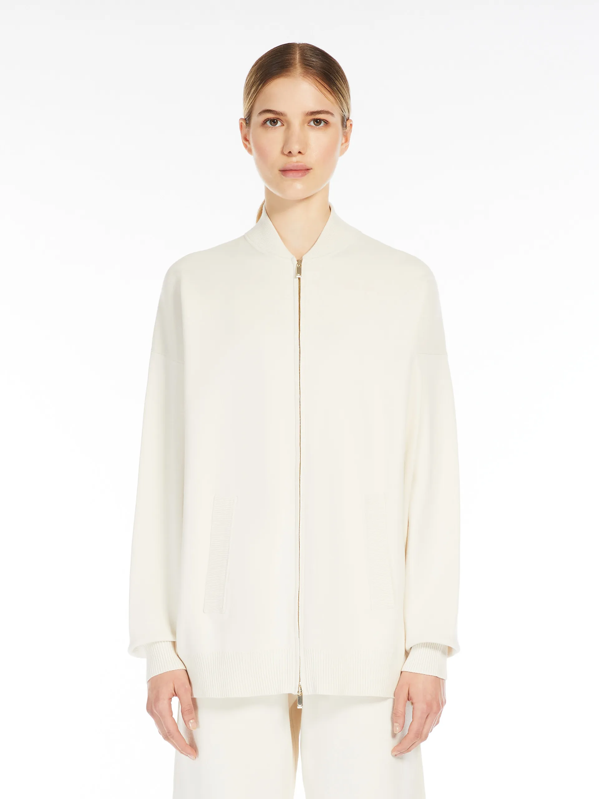 Blouson bomber en maille de viscose