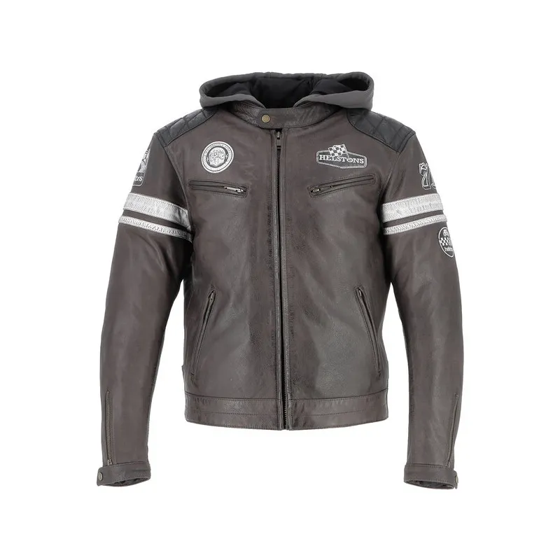 Blouson Cuir Helstons Riposte Marron