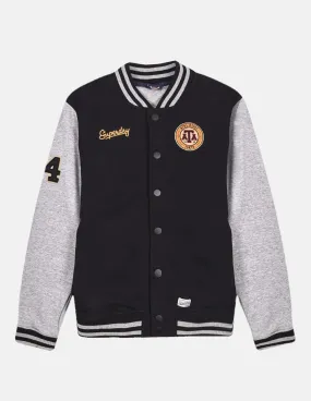 Bomber Superdry Vintage Collegiate Negra y Gris Hombre