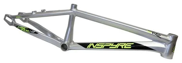 Cadre BMX Race Inspyre Concorde V2 Junior Gris / Jaune Fluo 2022