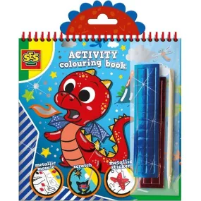 Cahier d’activités de coloriage métallique 3 en 1 rouge - Ses creative