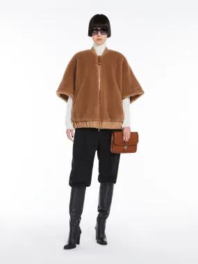Cape blouson bomber en tissu Teddy