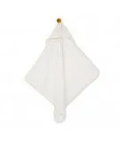 Cape de bain bébé en coton biologique So Cute - Ecru