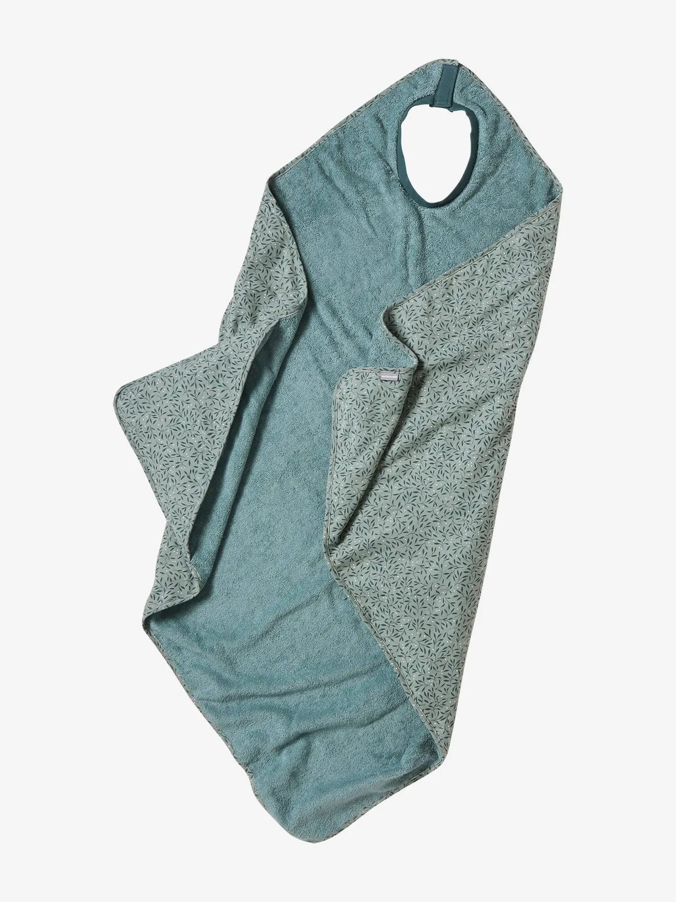 Cape de bain parent/bébé vert imprimé - Vertbaudet