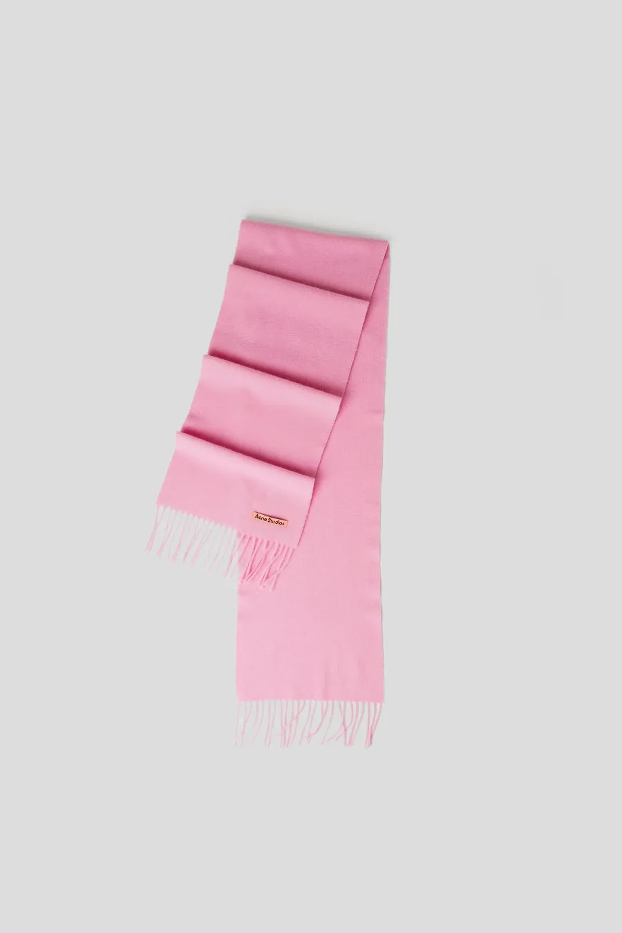 CHARPE EN LAINE  FRANGES ROSE BONBON