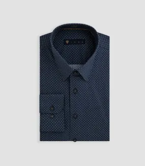 Chemise imprimée marine Barthelemy