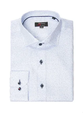 Chemise sans repassage à imprimé de feuillage