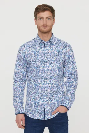 Chemise à imprimés Lee Cooper blanche
