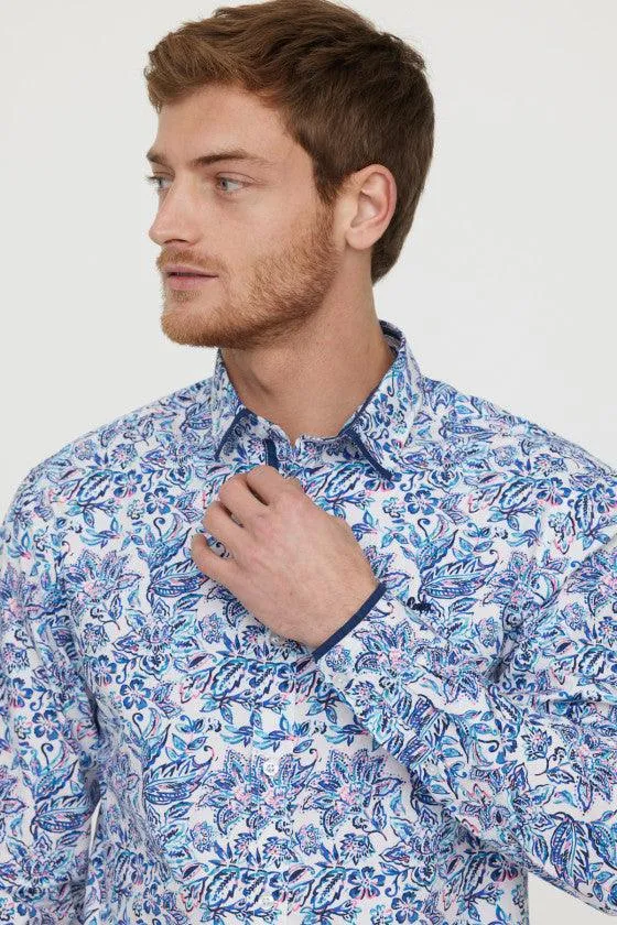 Chemise à imprimés Lee Cooper blanche