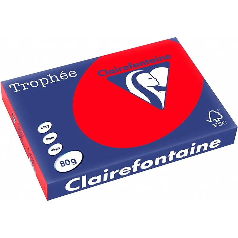 Clairalfa Papier universel Trophée, A3, 80 g/m2, rouge corail