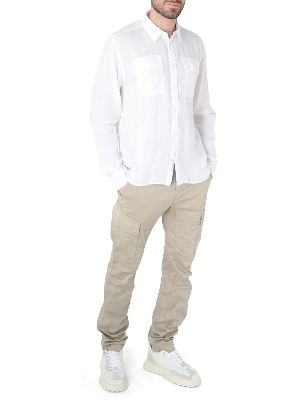 C.P. Company Chemise, lin blanc