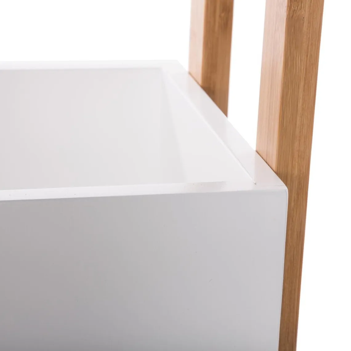 Desserte à 3 Étages en Bambou Blanc | 3 Suisses
