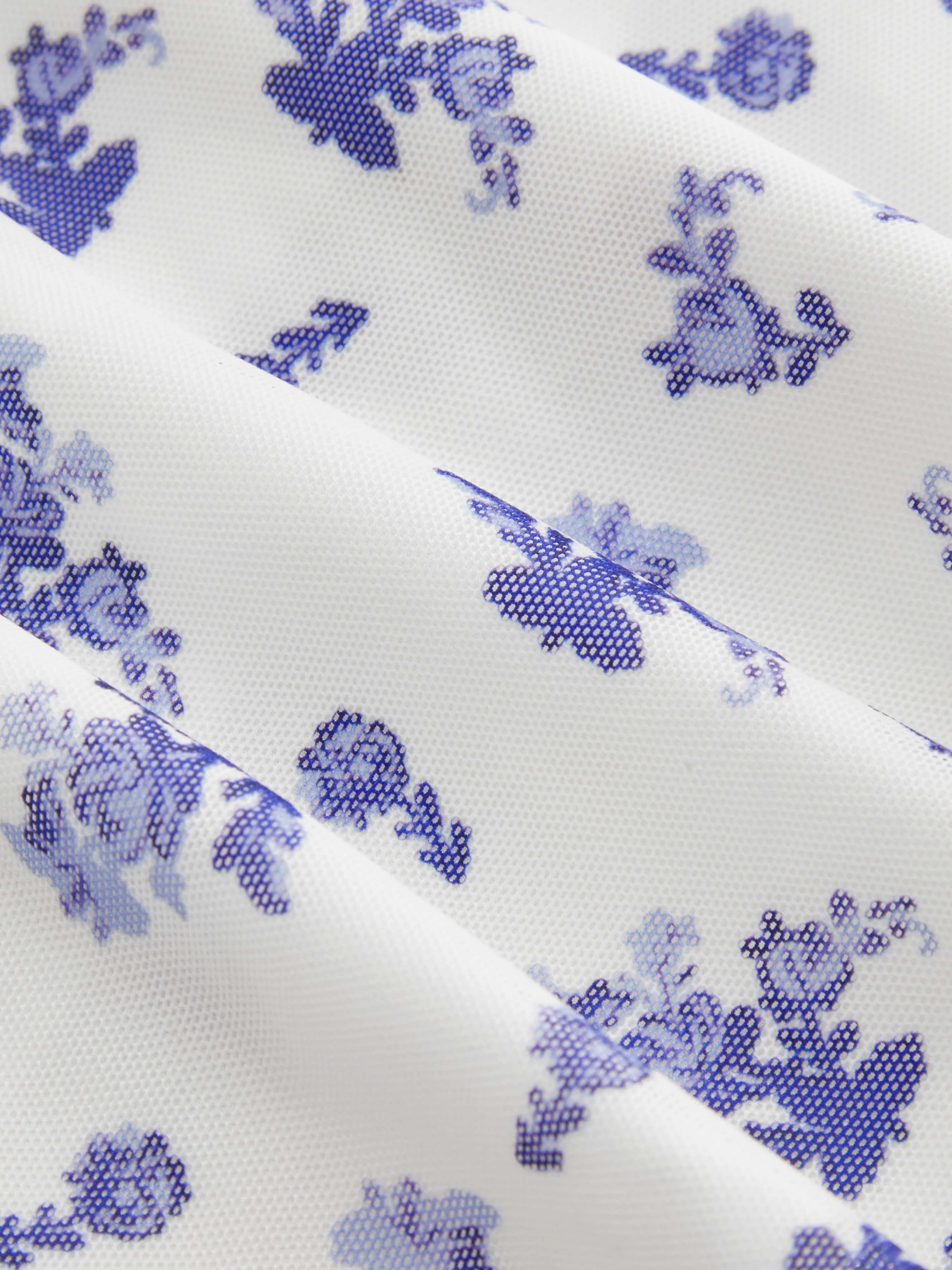  Débardeur à Fleurs en Maille à Encolure Carrée Nouée