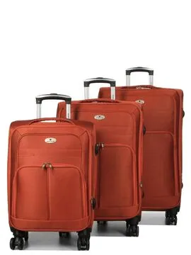 Ensemble 3 valises Worldline Horta 2 Orange  619/3Or  