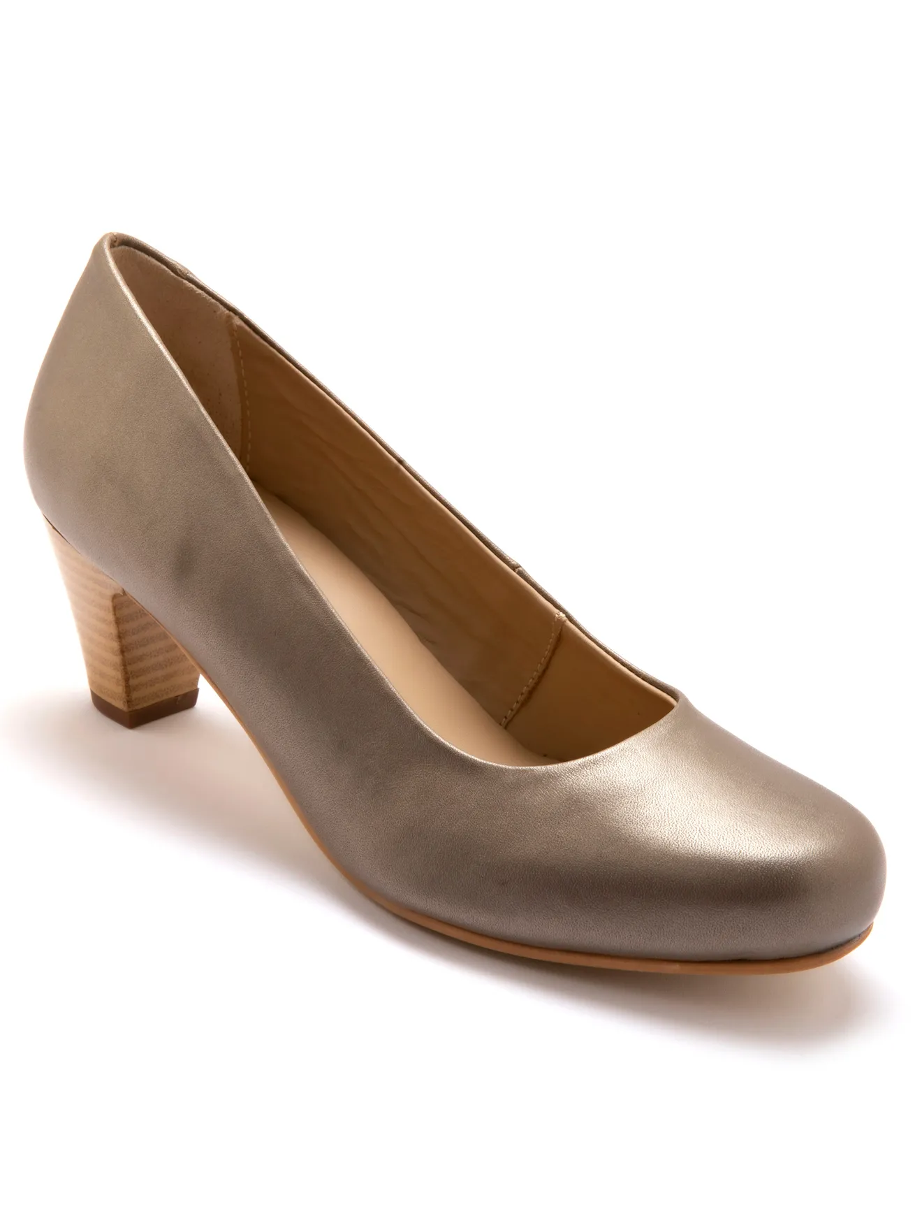 Escarpins en cuir grande largeur