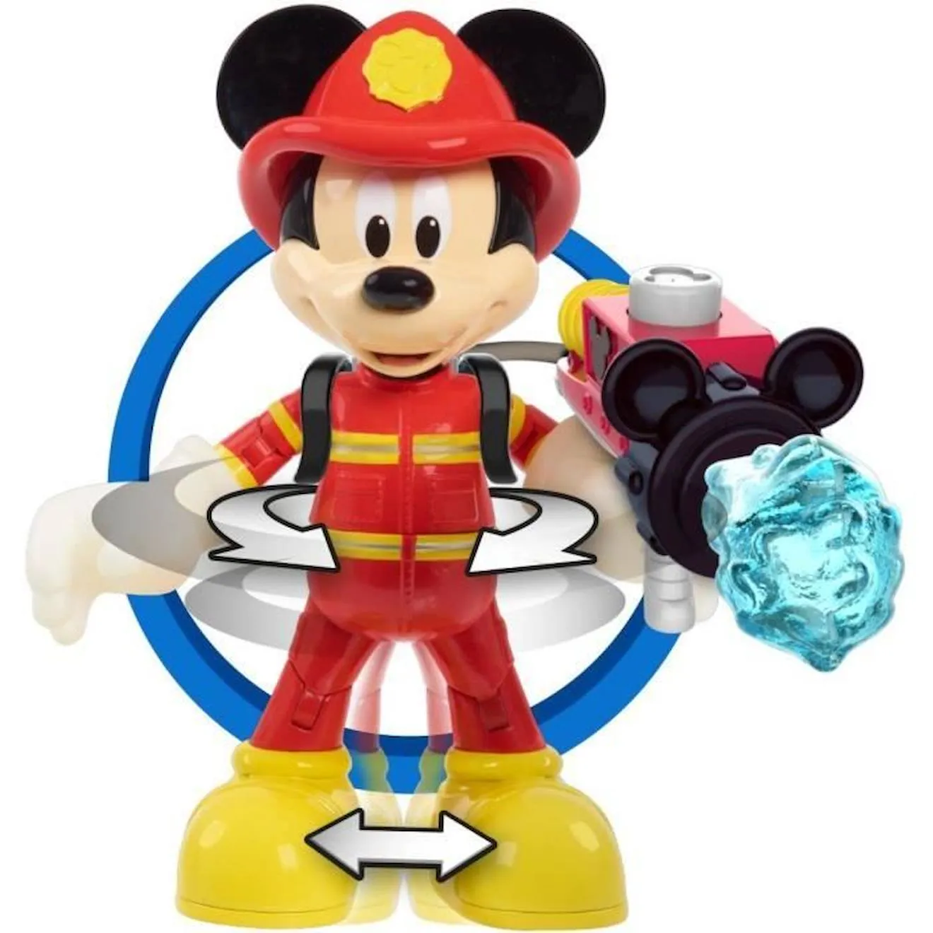 Figurine Pompier Mickey 15 cm - DISNEY - Jouet pour enfants dès 3 ans - MCC20 - Articulée rouge - Giochi Preziosi