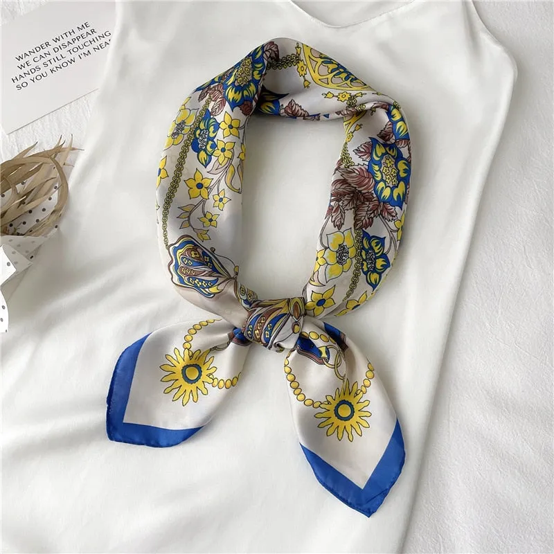 Foulard pour cheveux 70 jaune - Pénélope