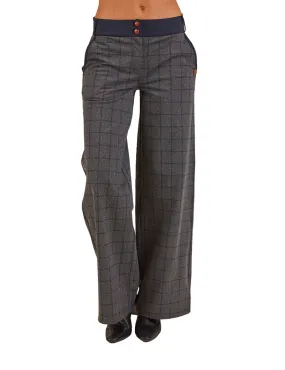 HBT - ECLECTIC DENIM | Carreaux Chloé Pantalon Femme Gris Chiné