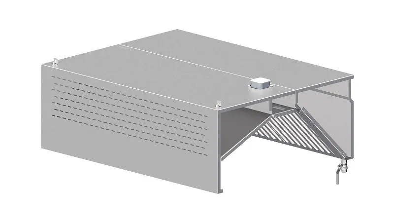 Hotte murale à compensation Stalgast forme caisson 4000 mm x 1200 mm avec filtre pare-flamme type B WH401204 acheter à bas prix 