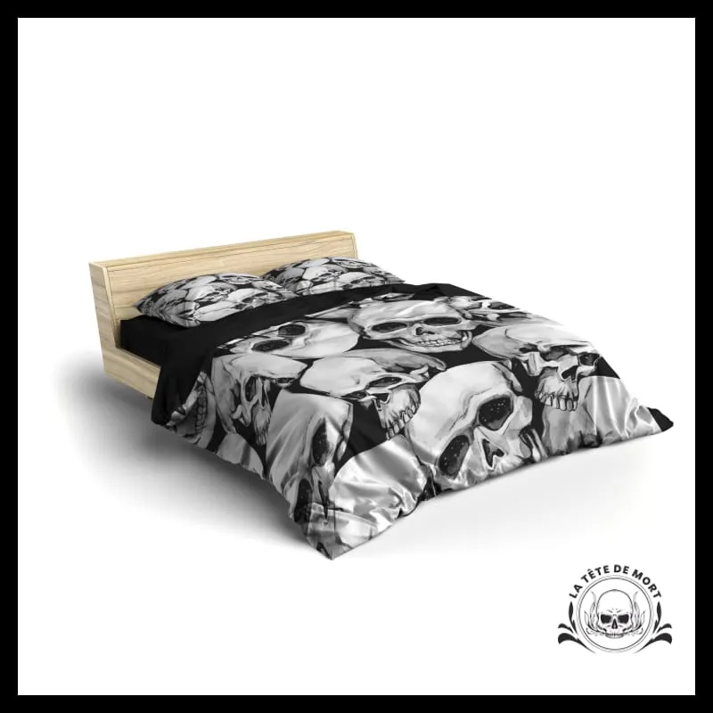 Housse de Couette Tête de Mort Noir et Blanc