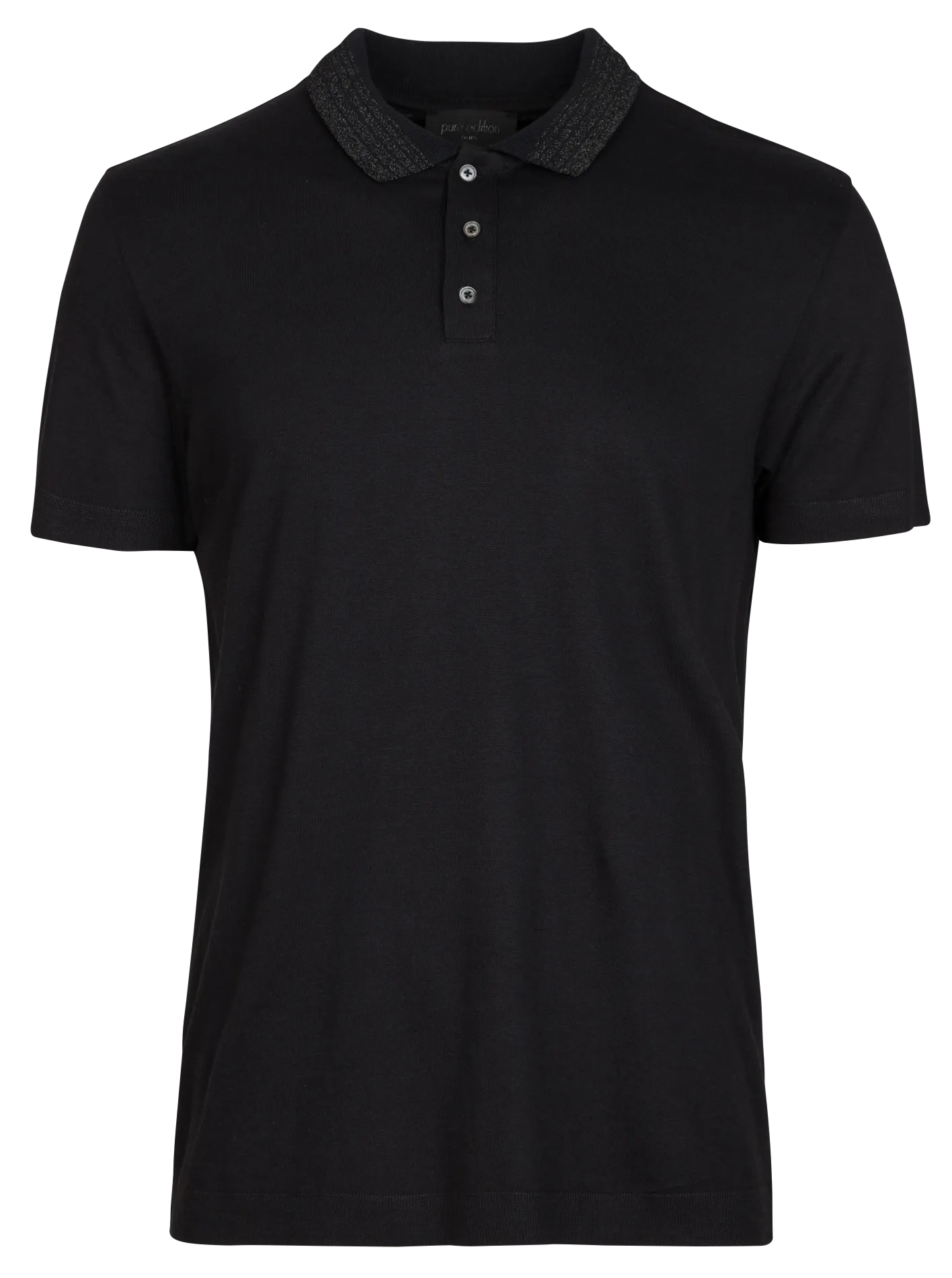 IKKS  Polo droit en coton mélangé - Noir