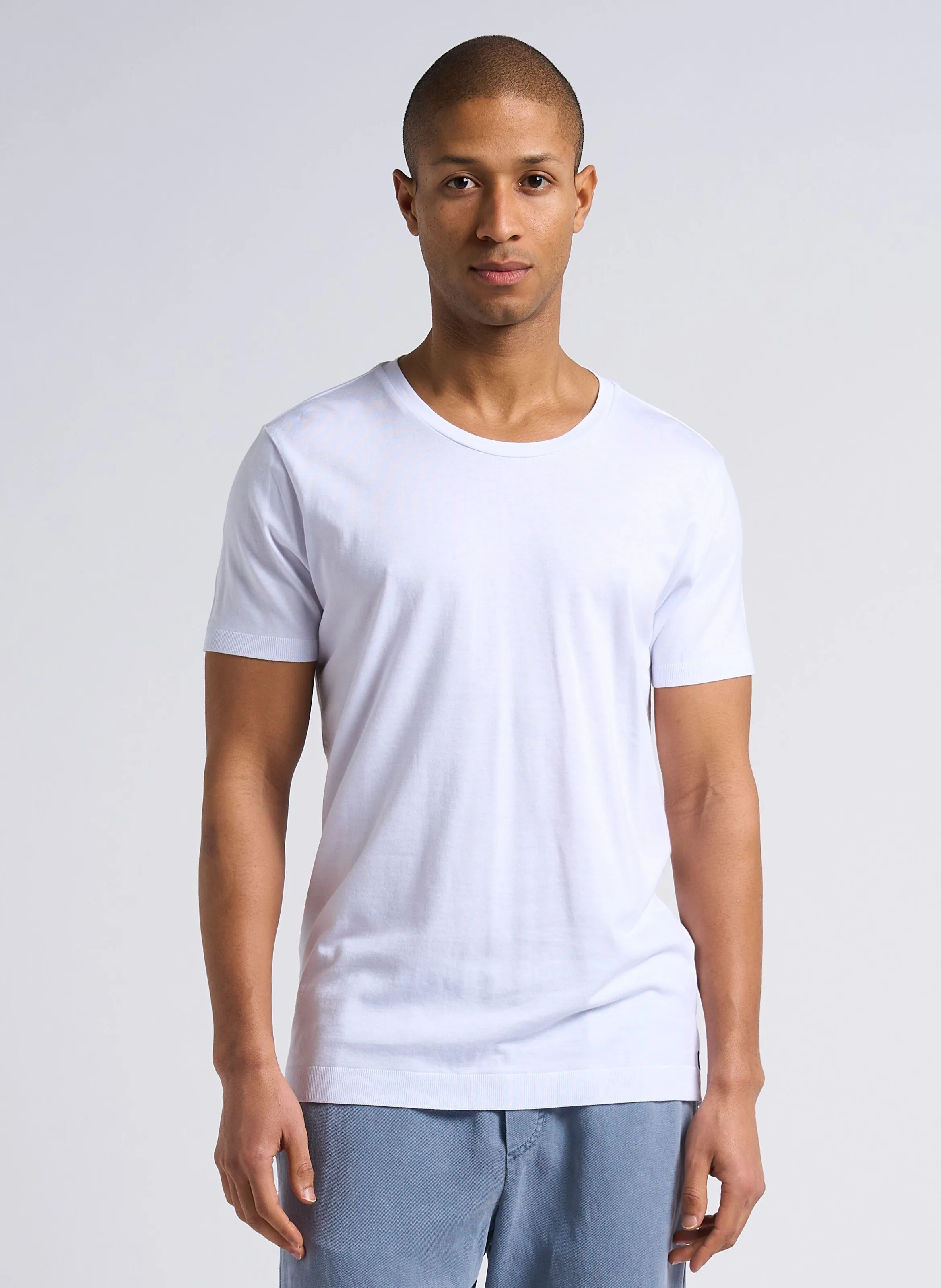 IKKS  Tee-shirt col rond en coton mélangé - Blanc