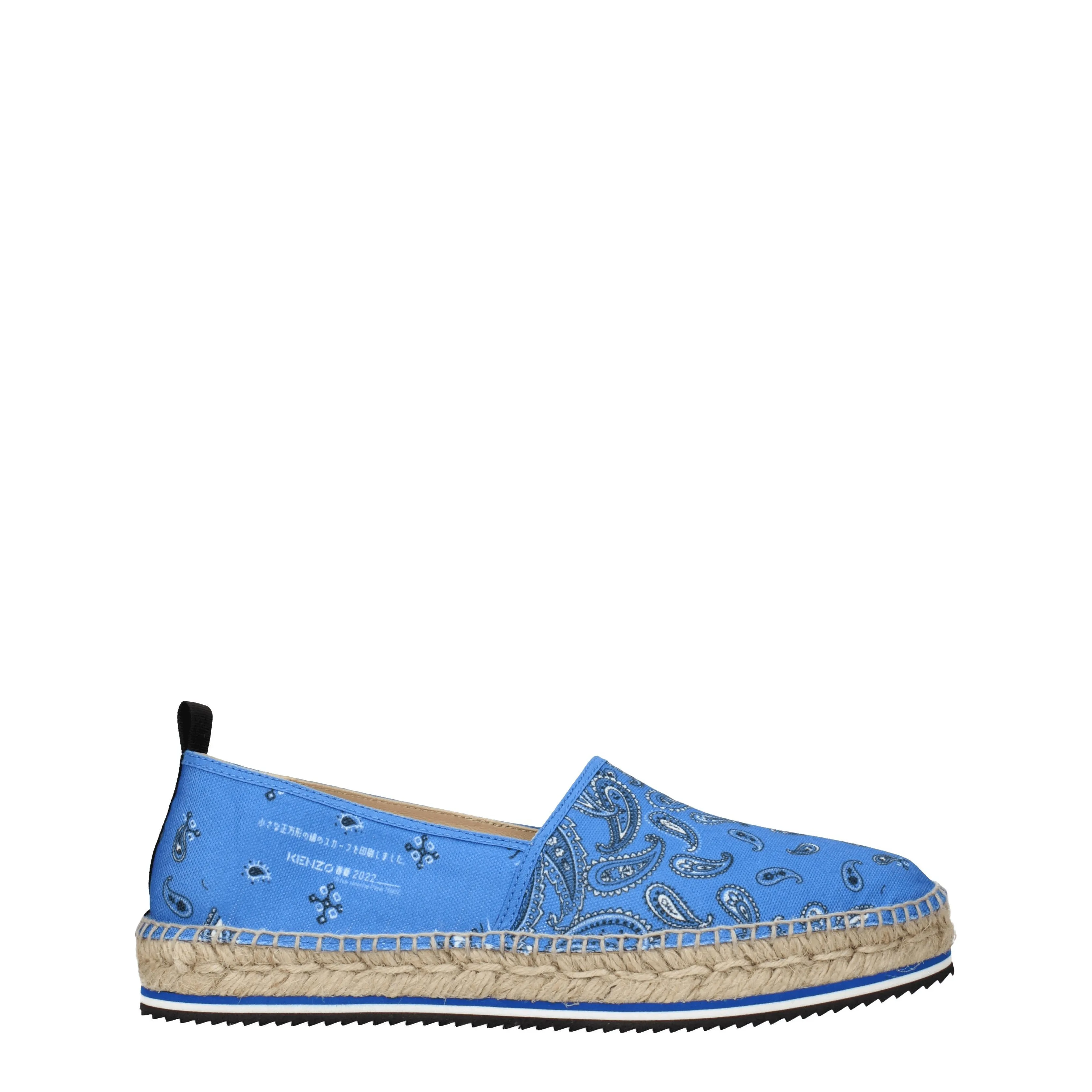 Kenzo Espadrilles Men Fabric bleu / bleu royal