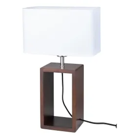 Lampe à poser Cadre 1xE27 Max.25W Noyer/Noir/Blanc  | 3 Suisses