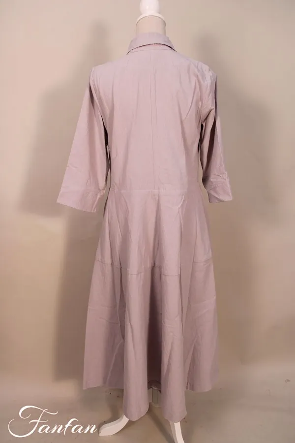 Les Filles d'ailleurs Robe en coton gris R966