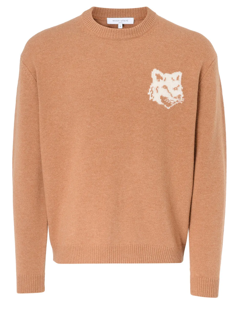 Maison Kitsuné Jumper Comfort en tricot marron