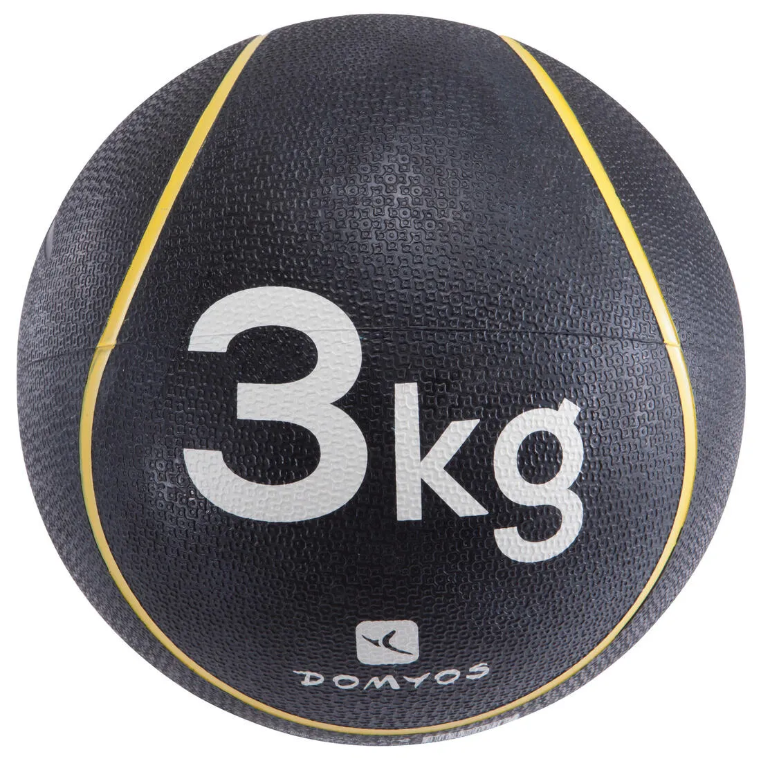 MDECINE BALL 3 kg - DIAMTRE 22 cm - FITNESS - JAUNE
