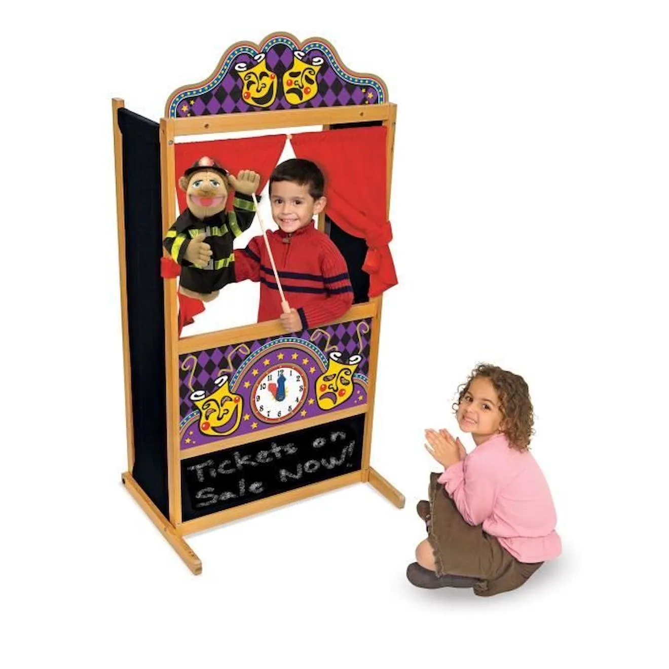 MELISSA & DOUG Théâtre De Marionnettes rouge - Melissa & Doug