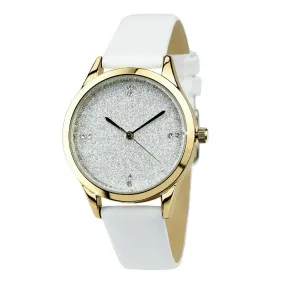 Montre femme MF485-DORE - Bracelet Cuir Blanc | 3 Suisses