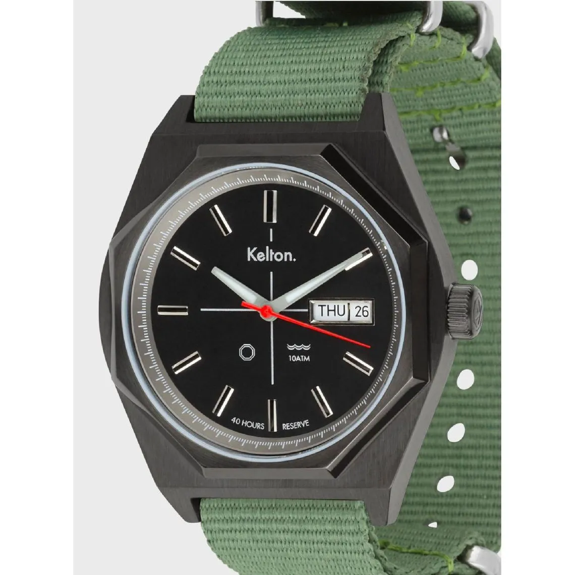 Montre OCTOGONE titane nato kaki | 3 Suisses