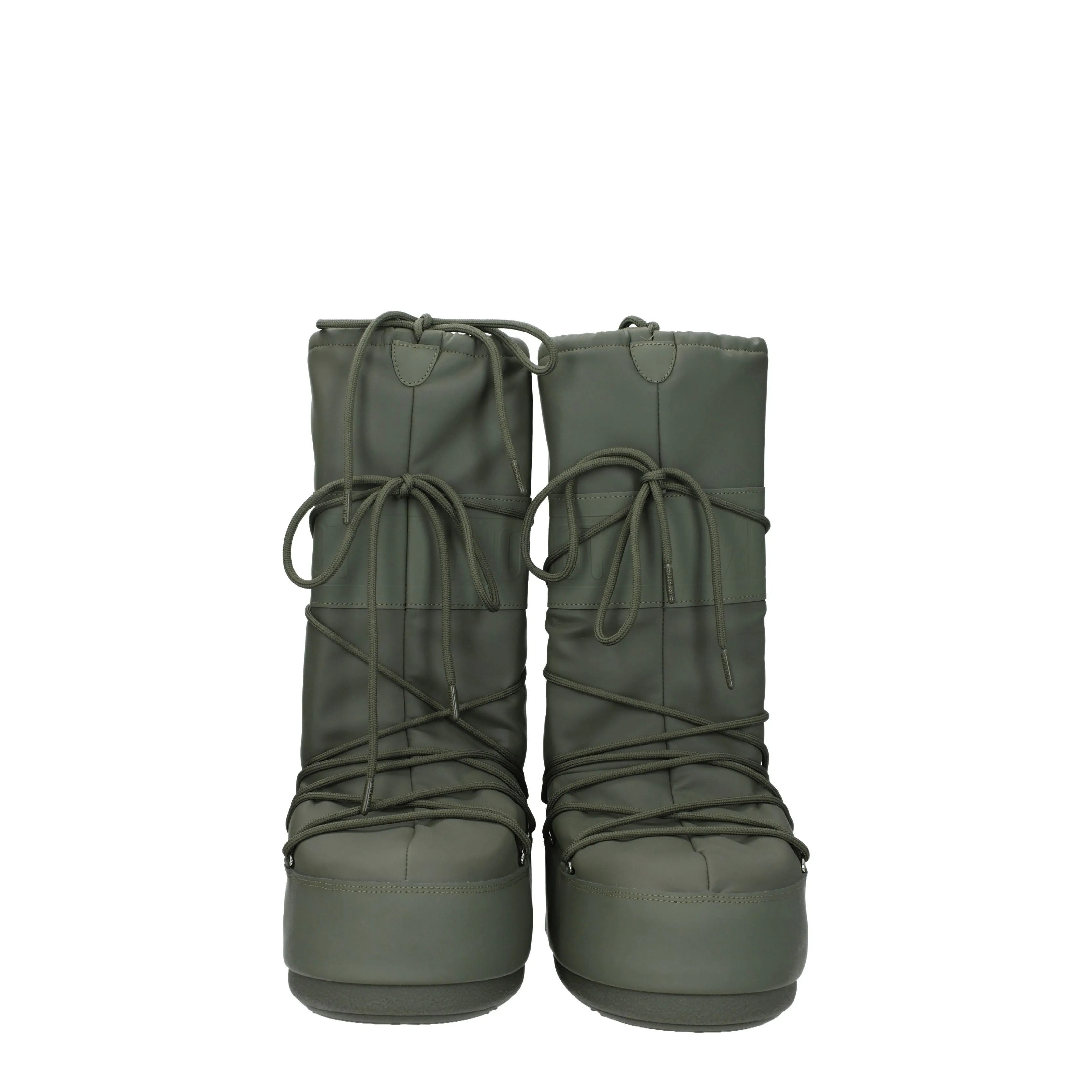 Moon Boots Boots Icon Rubber Man Fabric vert / kaki