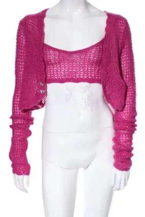 Nana Jacqueline Ensemble en tricot rose torsades style décontracté