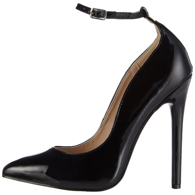 Noir Verni 13 cm SEXY-23 Chaussures Escarpins Classiques