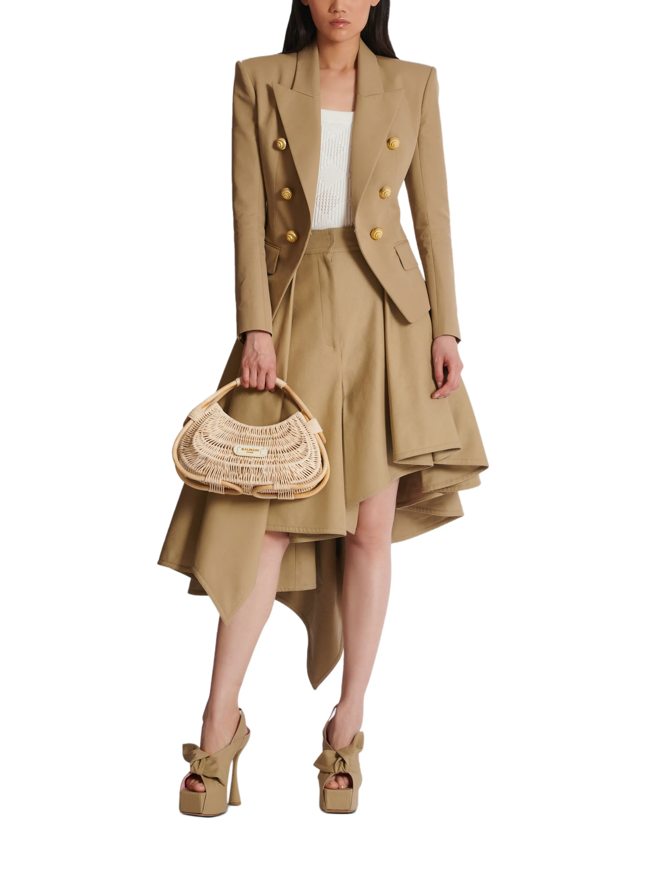PANIER JOLIE MADAME MEDIUM EN OSIER - BALMAIN pour FEMME | Printemps