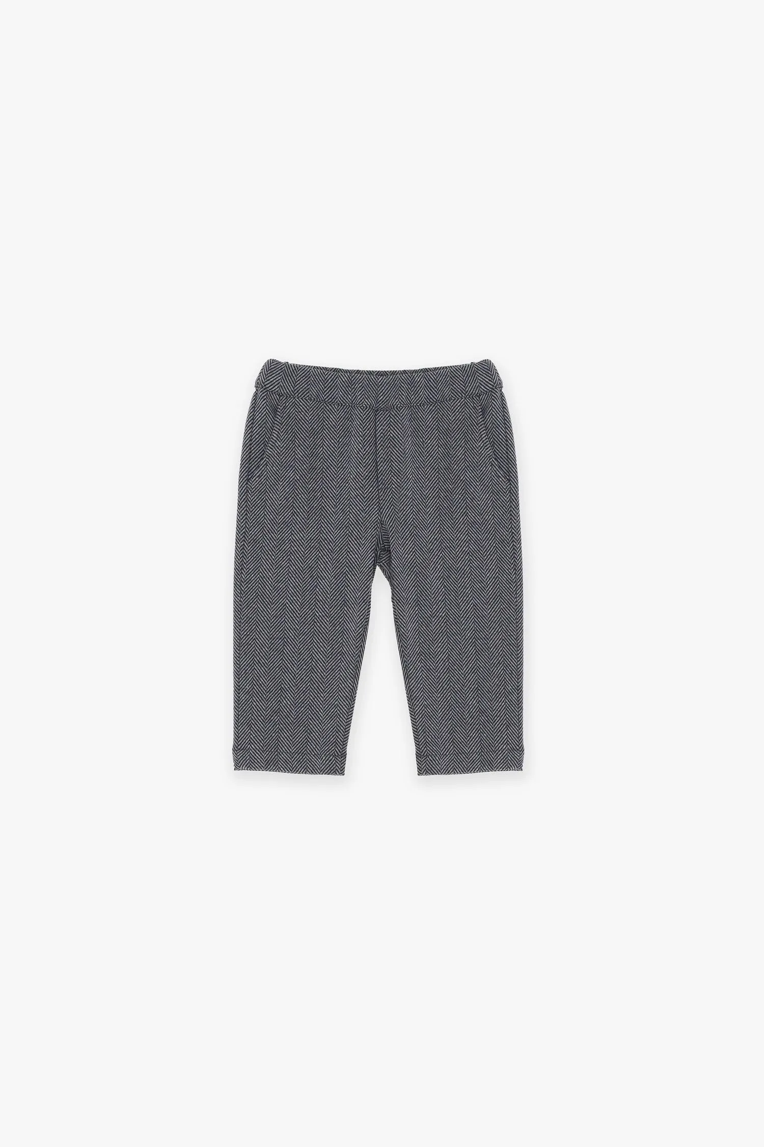 Pantalon bébé à chevrons et poches