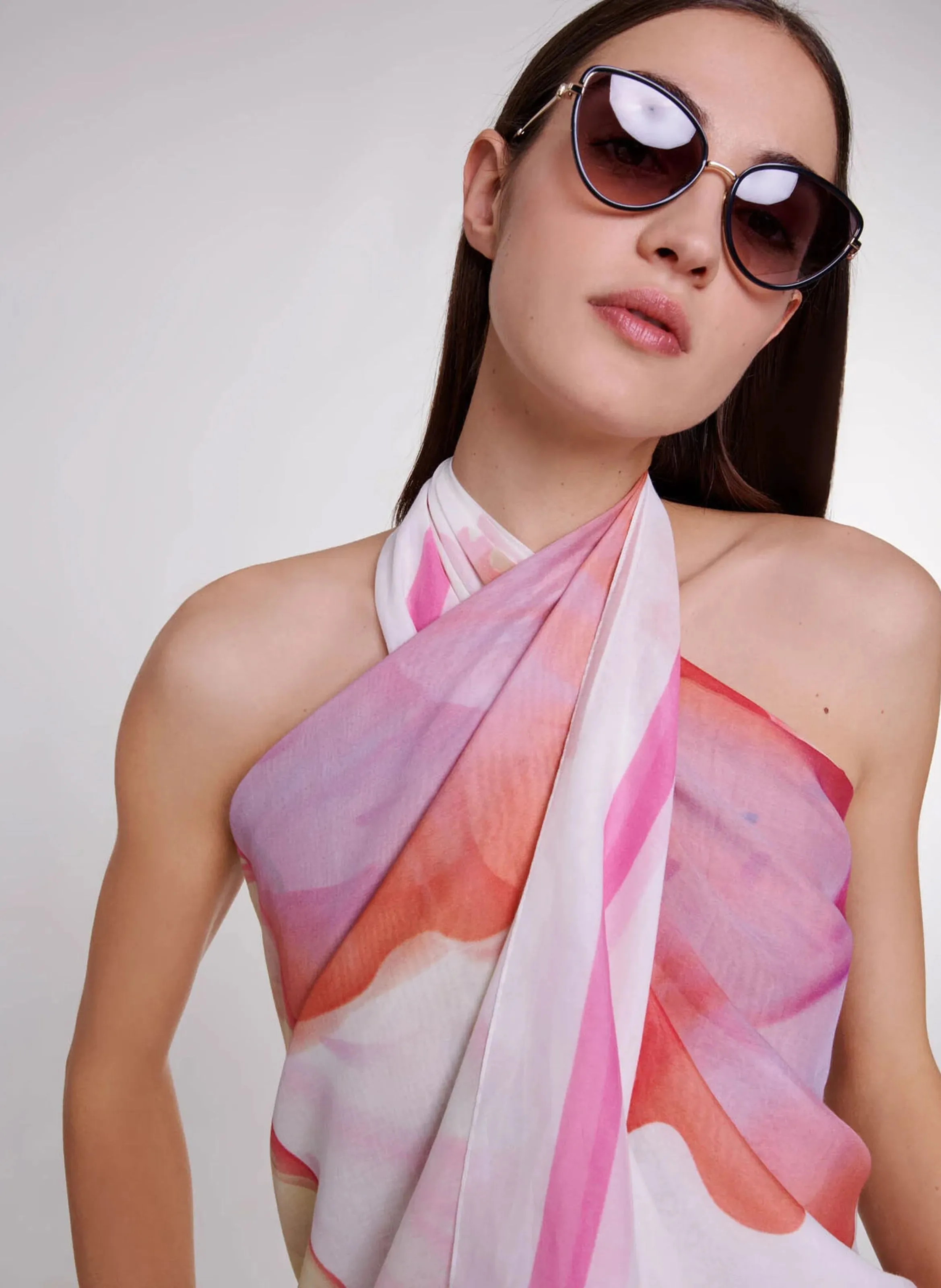 PARéO IMPRIMé FLEUR EN VOILE DE COTON - MAJE pour FEMME | Printemps