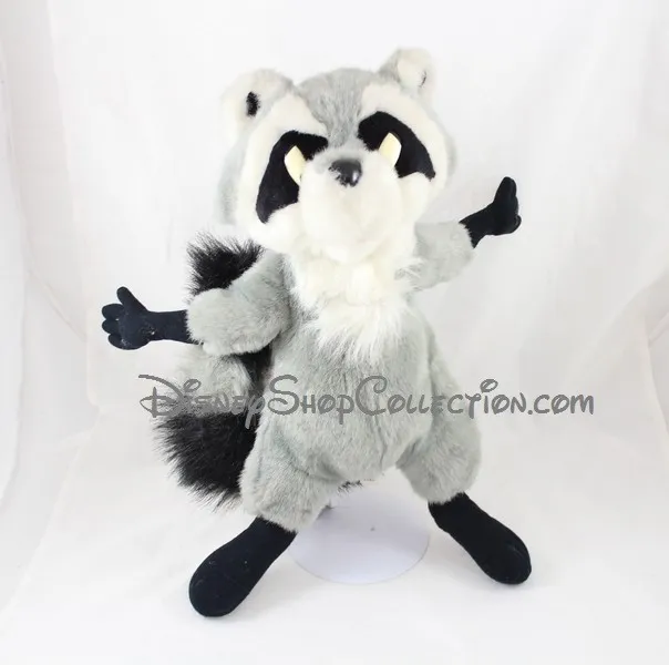 Peluche sonore Meeko DISNEY MATTEL Pocahontas gris 36 cm