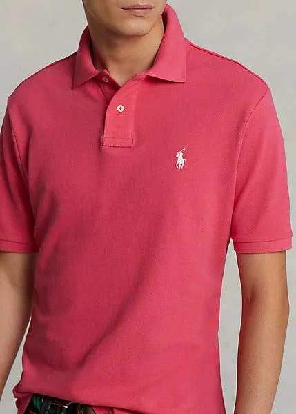 Polo Ralph Lauren cintré rose en coton piqué