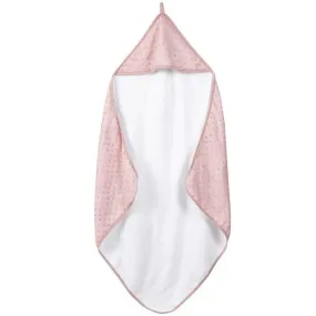 ROBA Cape de Bain Bébé Bio "Lil Planet" 80x80 cm - Coton et Mousseline - Rose/mauve rose - Roba